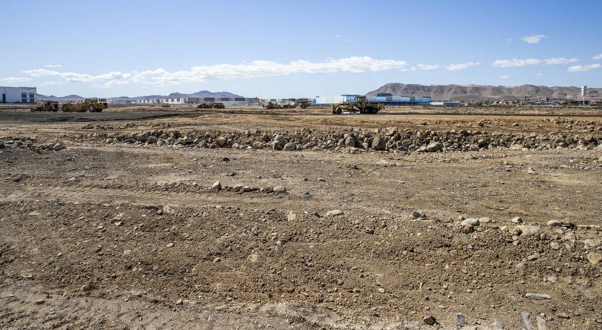 Construction begins for the new West Henderson Hospital on Wednesday, March 16, 2022, in Hender ...