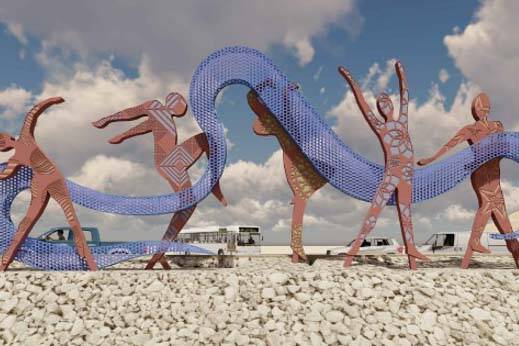 An artist rendering of an art installation planned to be included in the U.S. Highway 95/Charle ...