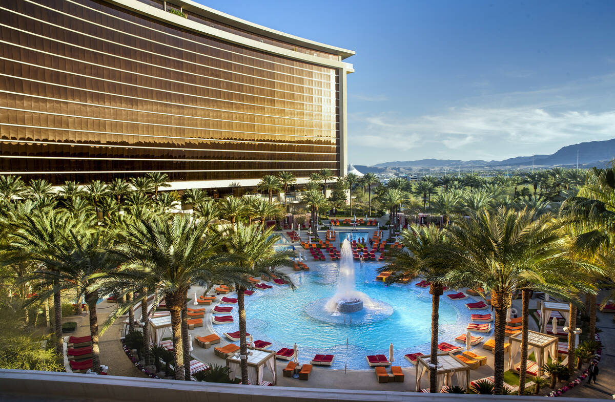 A large pool is seen at Red Rock Resort in April 2021 in Las Vegas. (L.E. Baskow/Las Vegas Revi ...