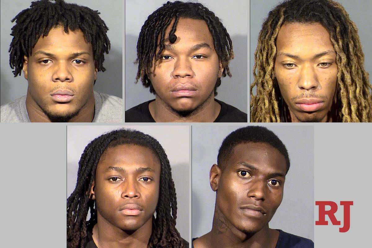 Top row, from left, Demarea Wesley, Terrance Jefferson and Trayvon Ward have been arrested in c ...