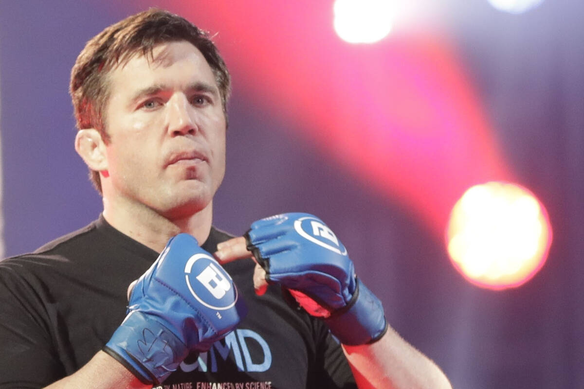 In this June 14, 2019, file photo, Chael Sonnen arrives for a light heavyweight bout mixed mart ...