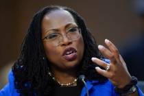 Supreme Court nominee Ketanji Brown Jackson testifies during her Senate Judiciary Committee con ...