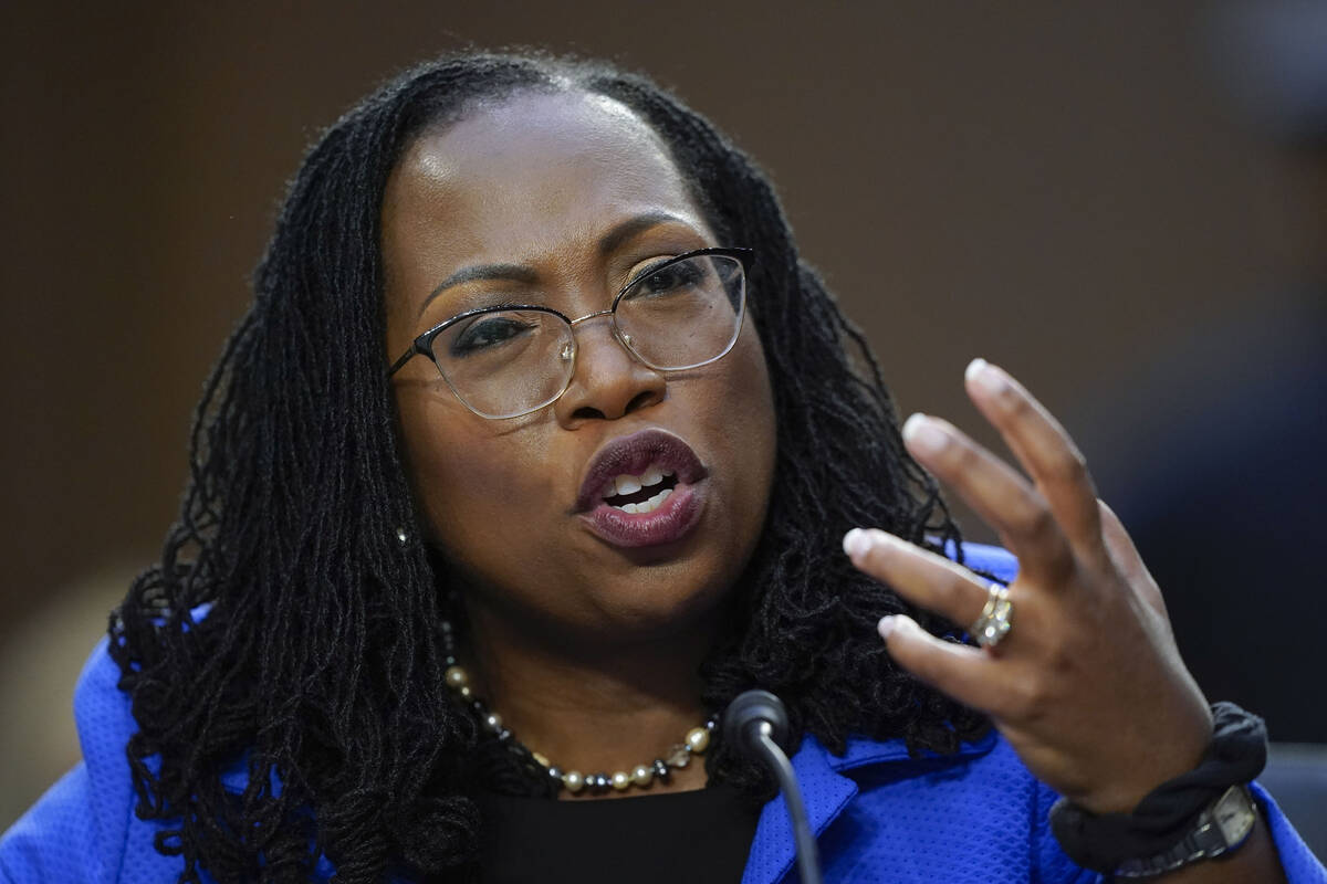 Supreme Court nominee Ketanji Brown Jackson testifies during her Senate Judiciary Committee con ...