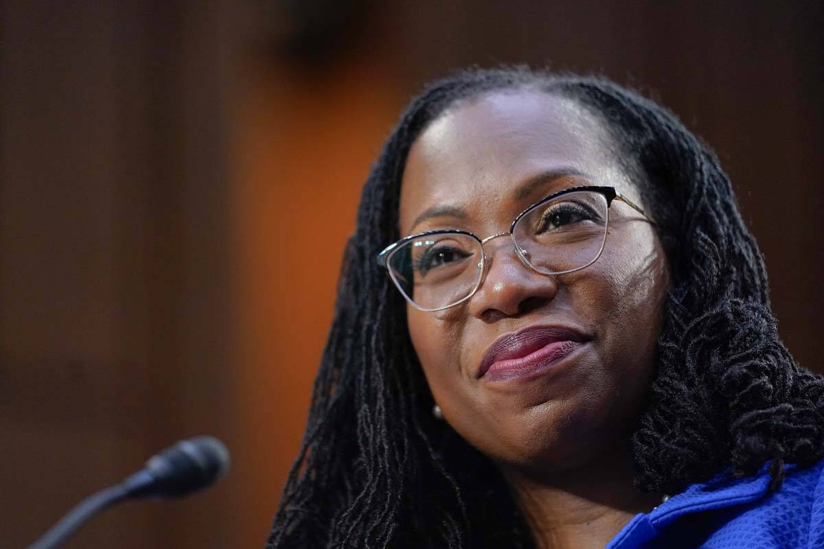 Supreme Court nominee Ketanji Brown Jackson testifies during her Senate Judiciary Committee con ...