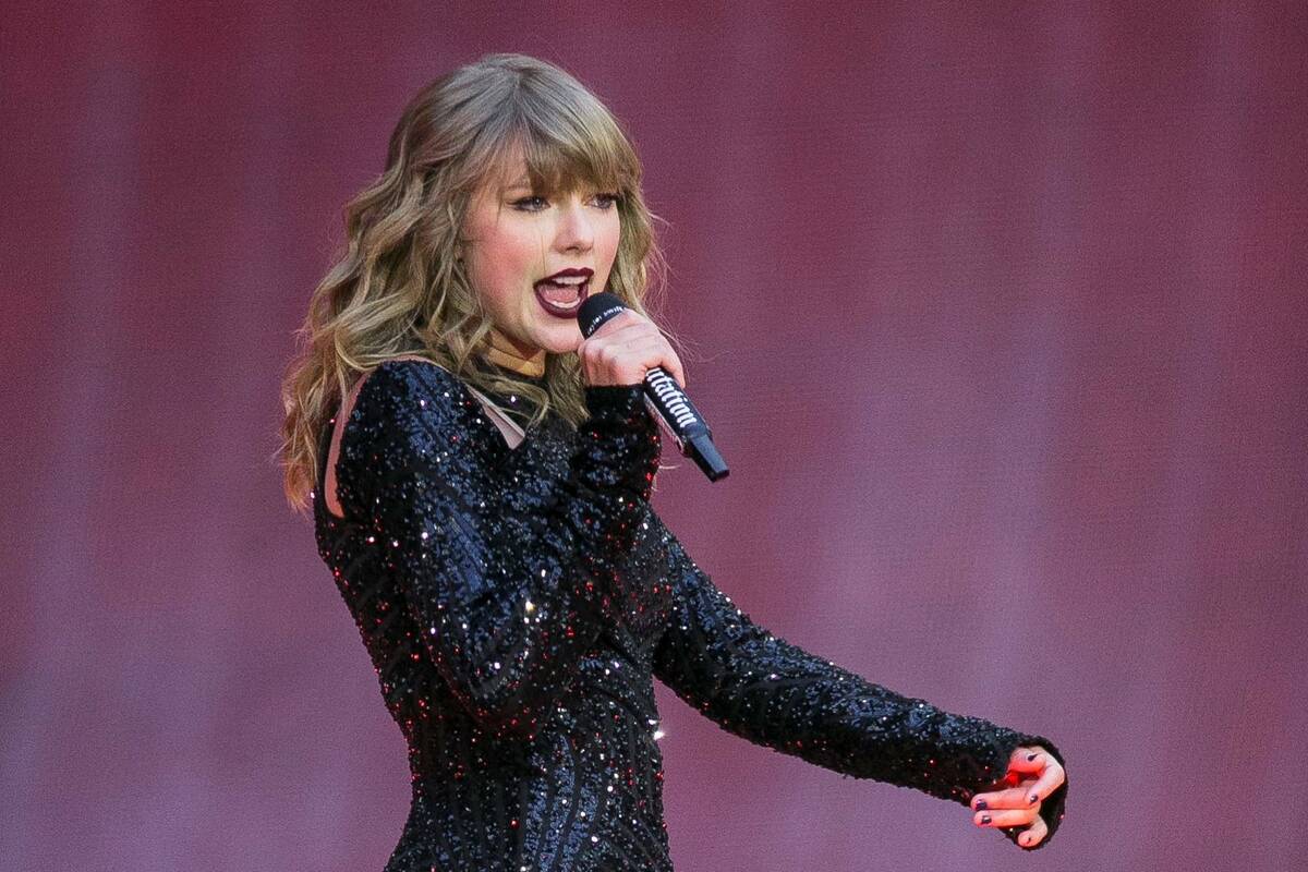 Taylor Swift performs on stage in concert at Wembley Stadium in London in June 2018. (Photo by ...