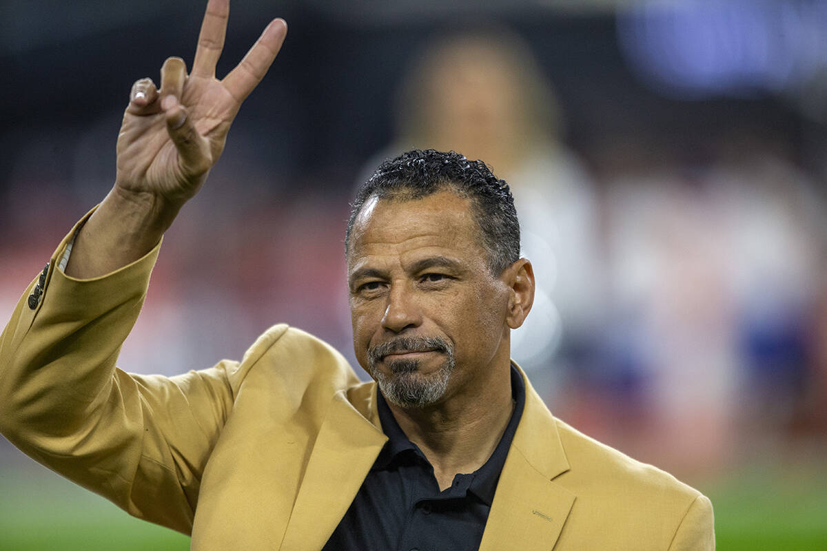 Raiders Hall of Famer Rod Woodson before an NFL football game between the Raiders and the Kansa ...