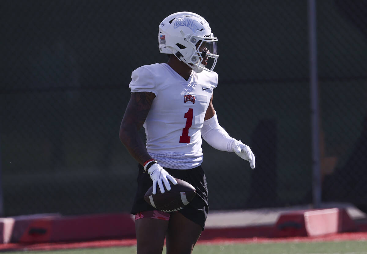 UNLV Rebels wide receiver Kyle Williams looks on during the first day of spring football practi ...