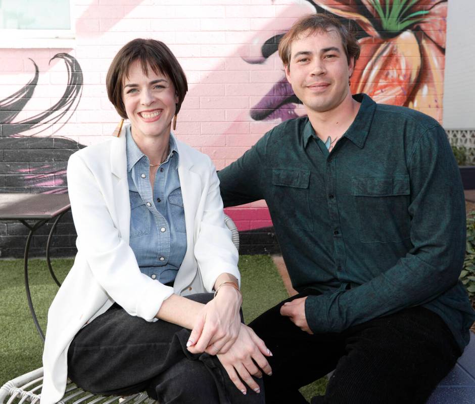 Winnie & Ethel's Downtown Diner representatives, Mallory Gott and Aaron Lee pose for a photo at ...