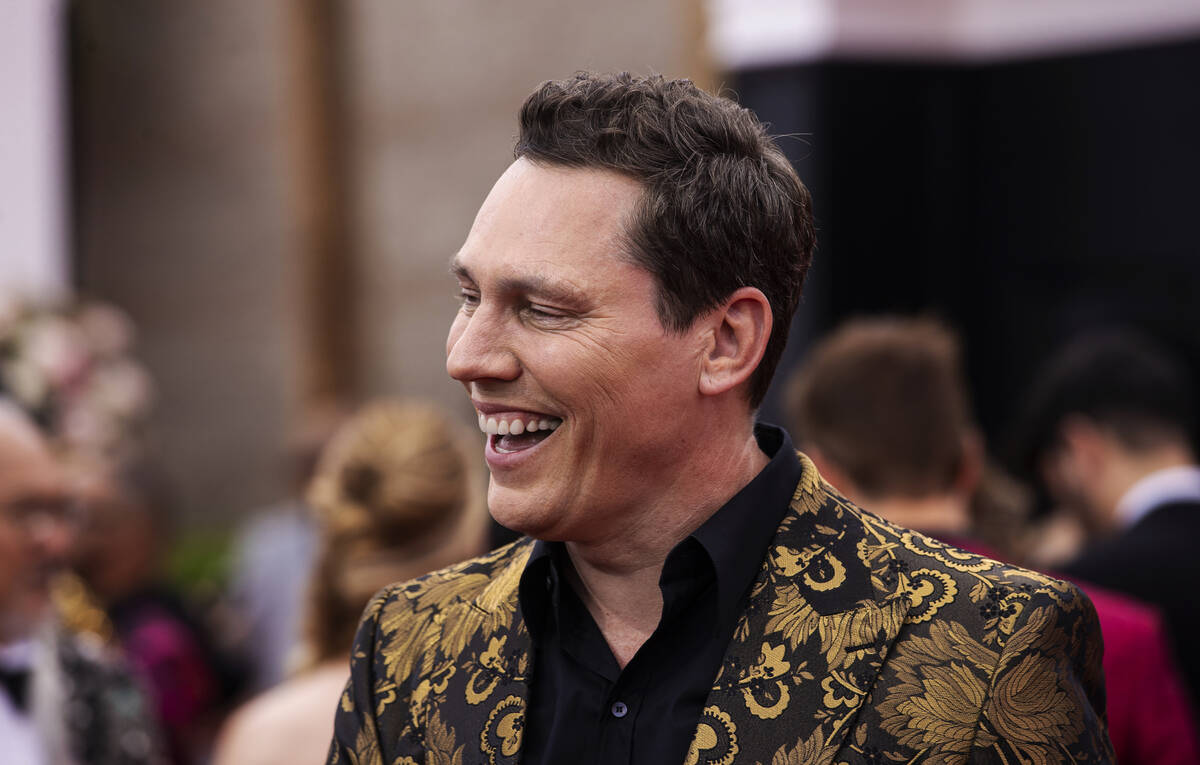 Tiësto on the red carpet before the start of the 2022 Grammy Awards on Sunday, April 3, 2022, ...