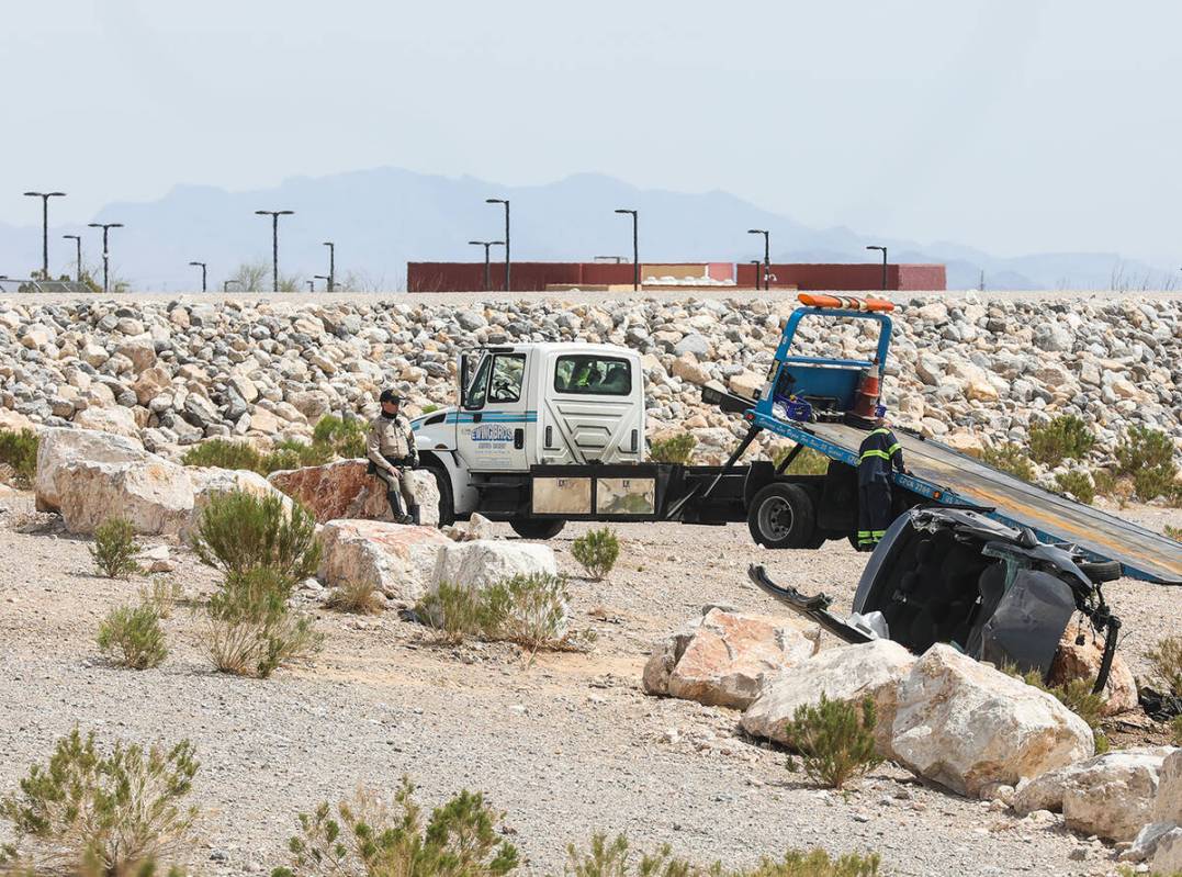 A motorist died in a single-vehicle crash on Charleston Boulevard in western Las Vegas, Sunday, ...