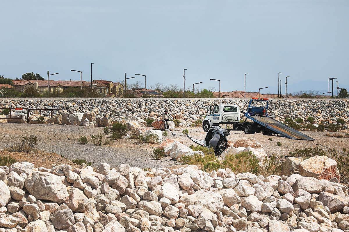 A motorist died in a single-vehicle crash on Charleston Boulevard in western Las Vegas, Sunday, ...