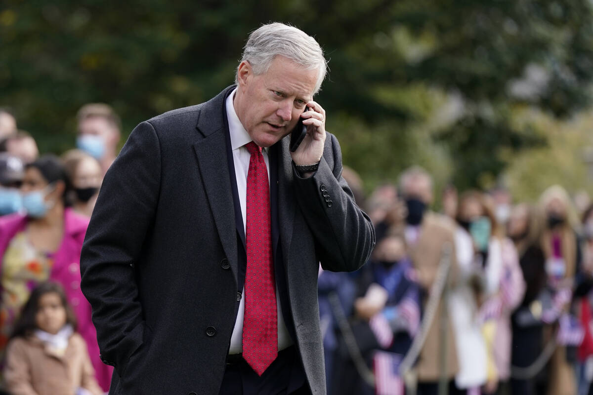 Former White House chief of staff Mark Meadows. (AP Photo/Patrick Semansky, File)