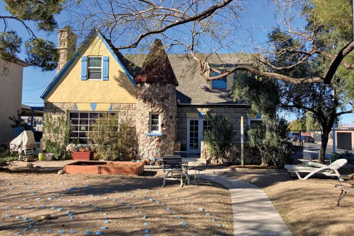 This Tudor revival house was built in the early 1930s by LeRoy Christensen and is one of two ho ...