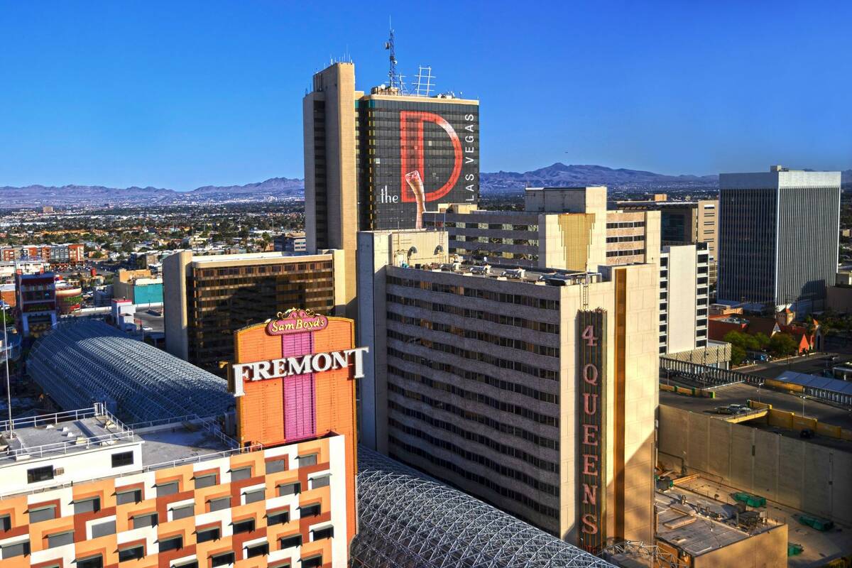 Top Of Binion's Steakhouse on Wednesday, April 6, 2022, in Las Vegas. (Benjamin Hager/Las Vegas ...