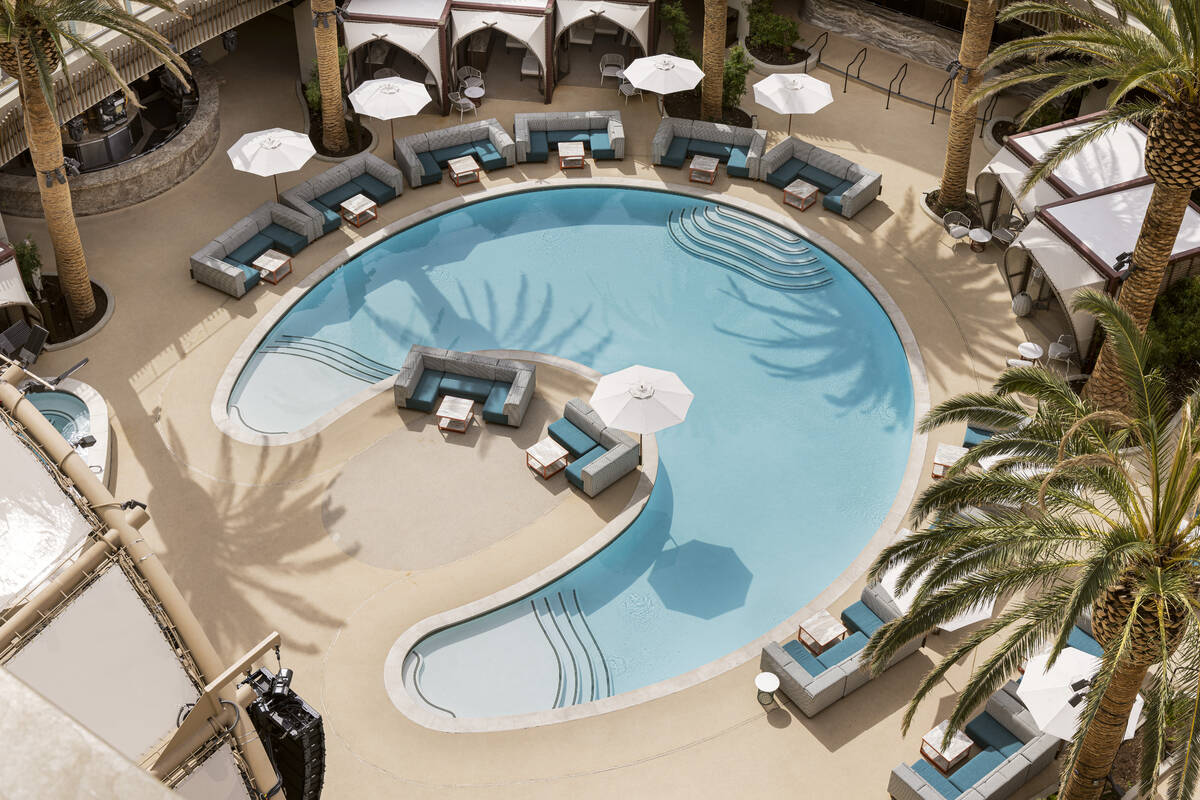 An overhead view of Ayu Dayclub at Resorts World Las Vegas. (Resorts World Las Vegas)