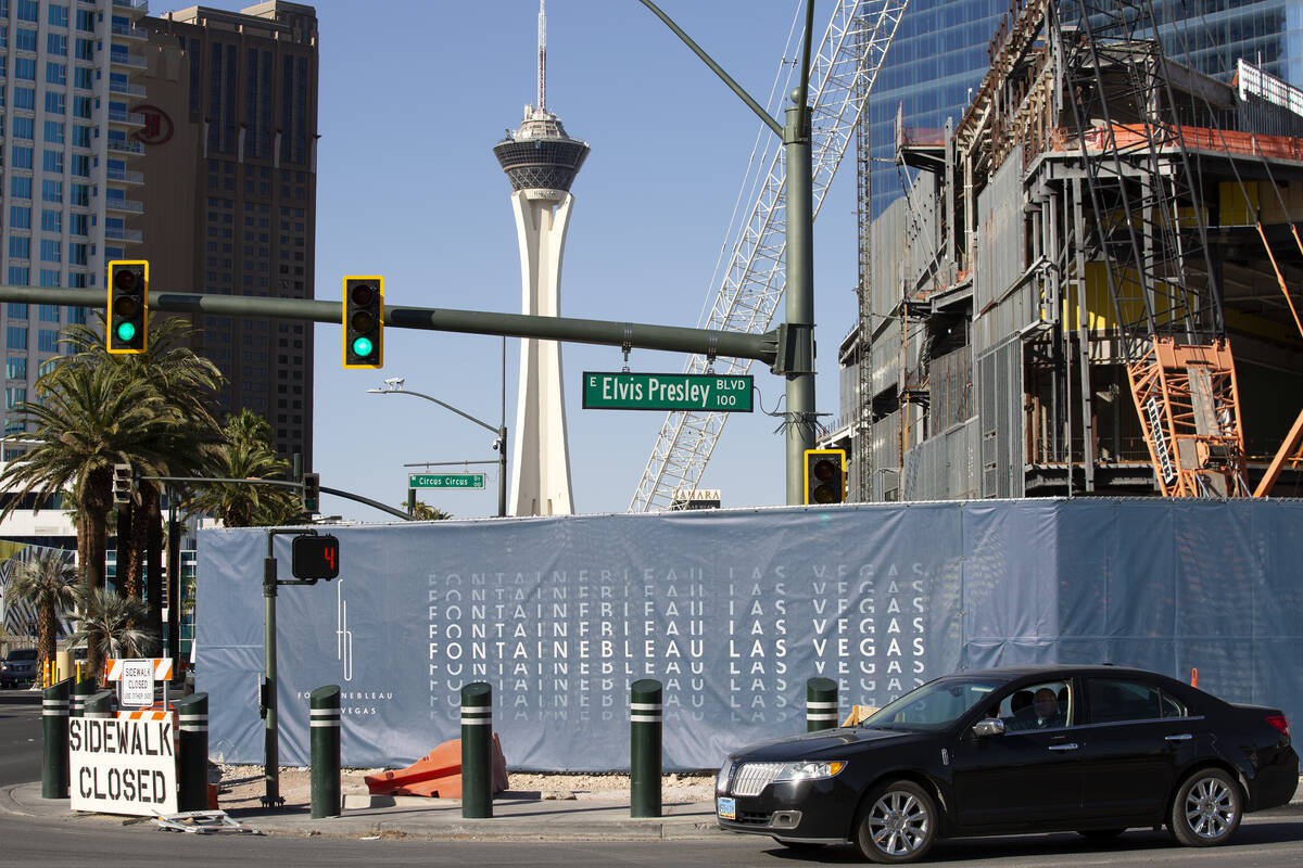 Fontainebleau Las Vegas on Wednesday, April 13, 2022, in Las Vegas. (Ellen Schmidt/Las Vegas Re ...