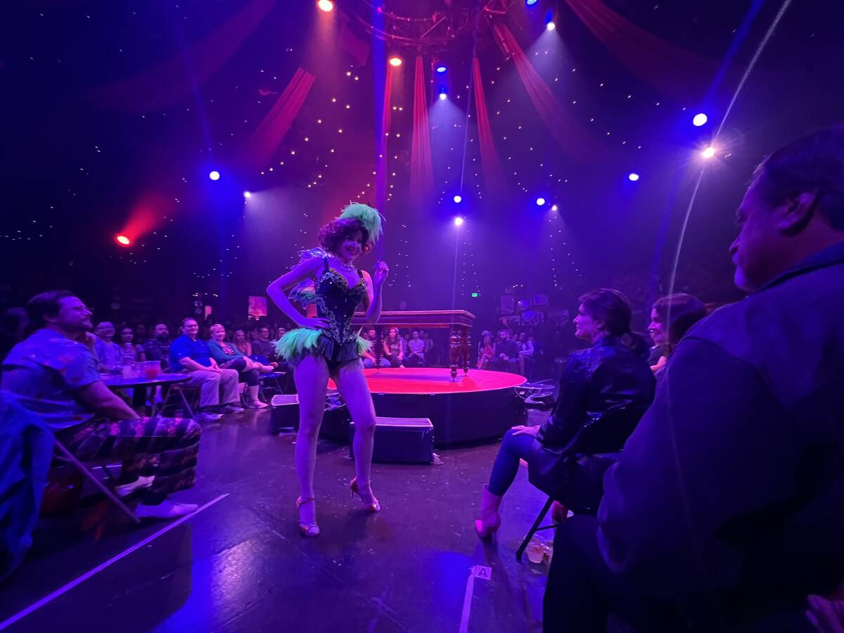 The Green Fairy, portrayed by Hazel Honeysuckle, is shown during "Absinthe's" 11th-anniversary ...
