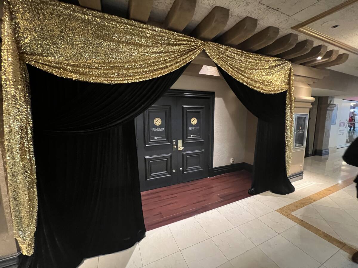 The entrance of Frank Marino Red Carpet Lounge at the Westgate on Tuesday, April 19, 2022 (John ...