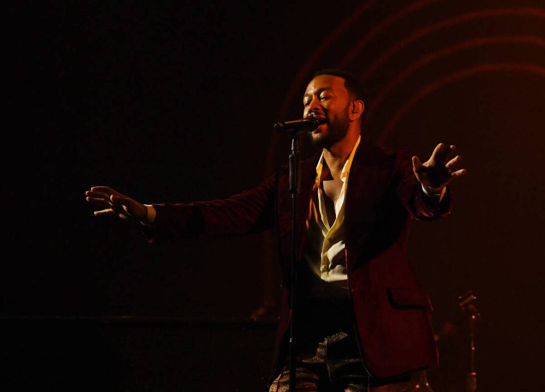 John Legend performs during the opening night of his residency "Love In Las Vegas" at Zappos Th ...