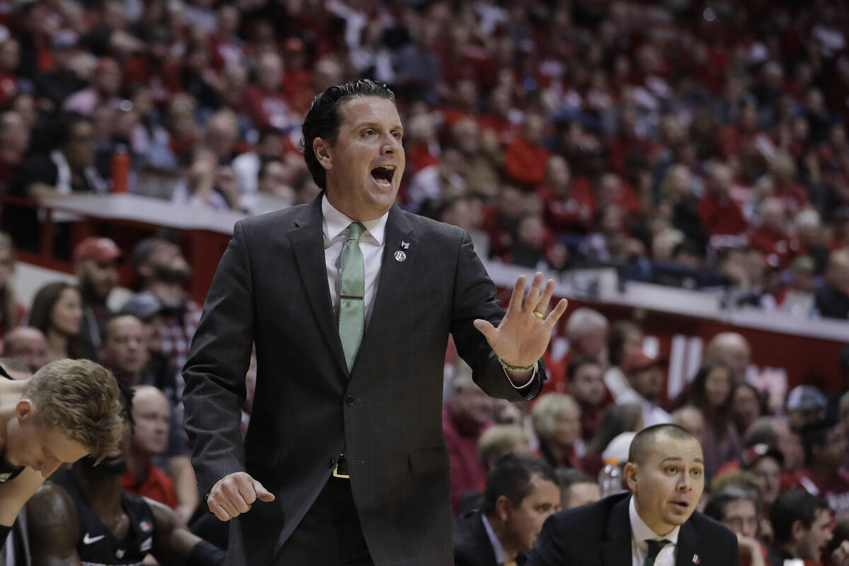 Portland State head coach Barret Peery in action during the first half of an NCAA college baske ...