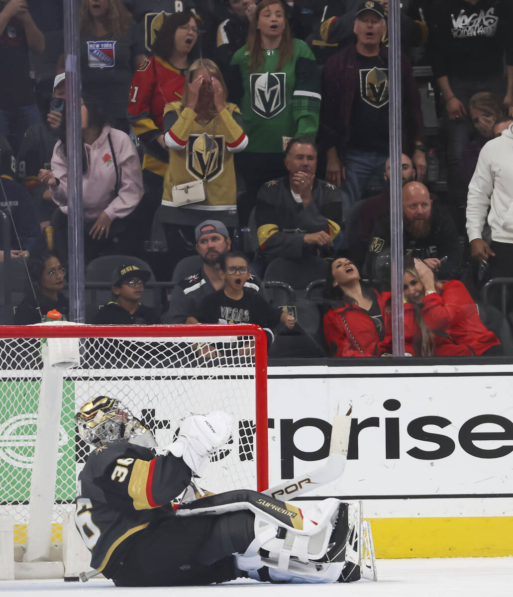 San Jose Sharks center Thomas Bordeleau, not pictured, makes the game-winning-goal against Gold ...