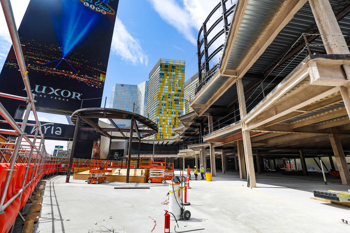 The construction site of Project63, a new retail complex on the Strip in Las Vegas, Tuesday, Ap ...