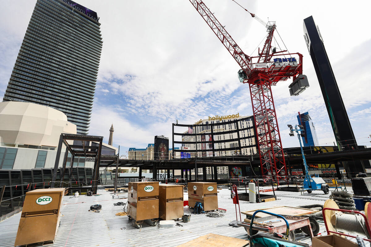 The construction site of Project63, a new retail complex on the Strip in Las Vegas, Tuesday, Ap ...