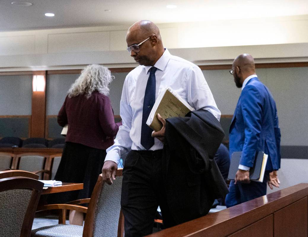 Wendell Melton, accused of killing his 14-year-old son in 2017, arrives in court during jury se ...