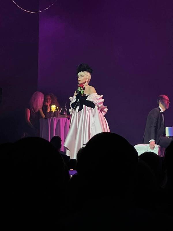 Lady Gaga is shown at Dolby Live at Park MGM on Sunday, May 1, 2022. (John Katsilometes/Las Veg ...