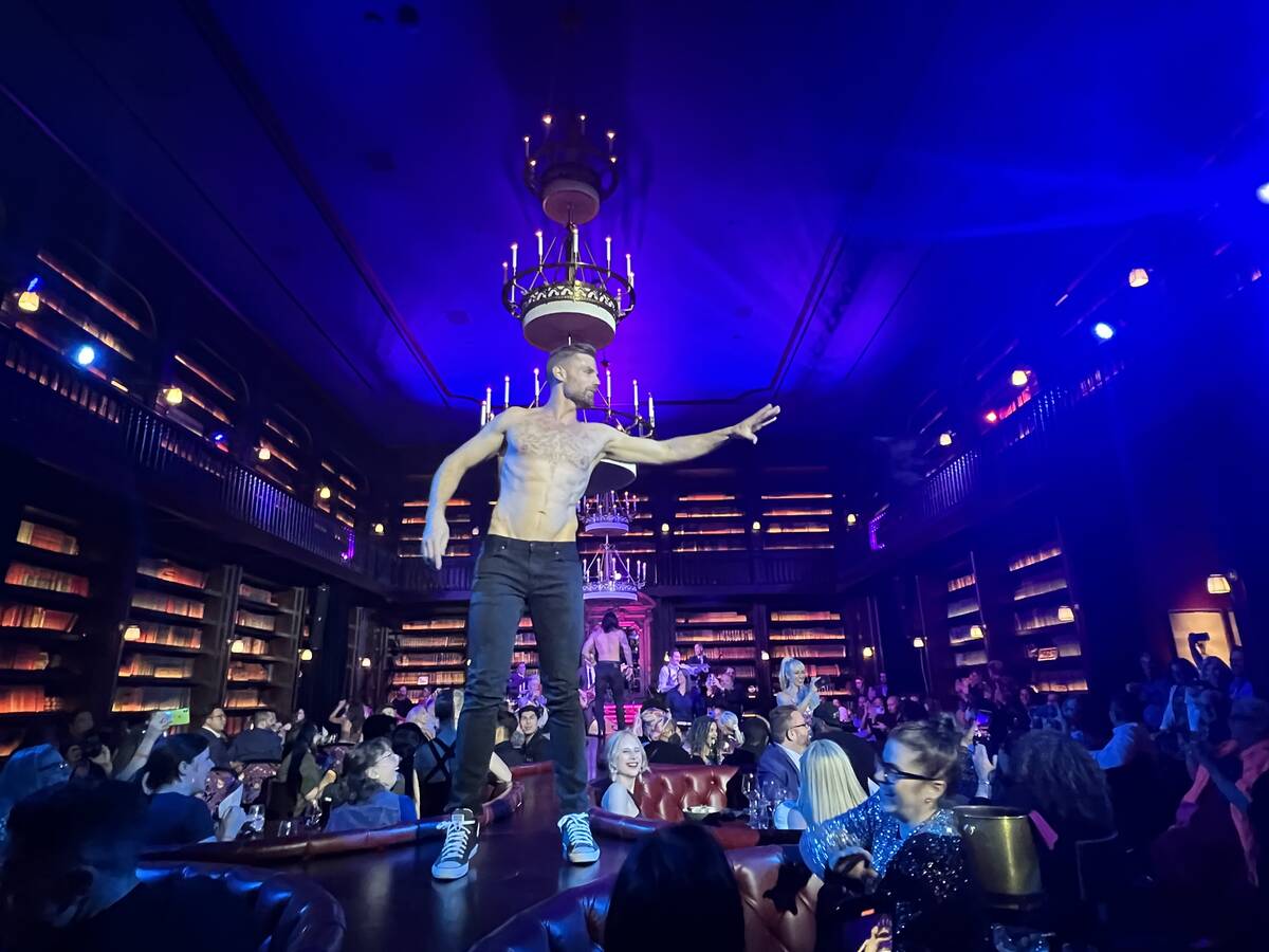Brian Terry of "Magic Mike Live" tosses his shirt to the audience at Brian Newman's "After Dark ...