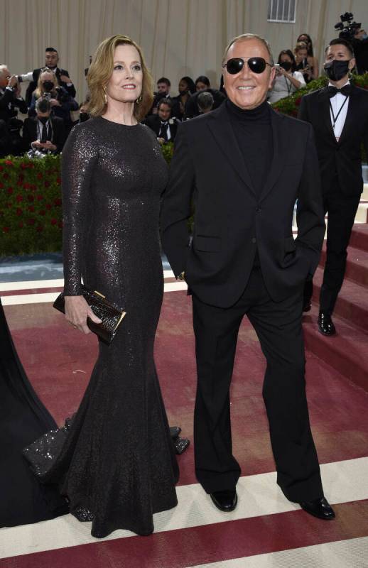 Sigourney Weaver, left, and Michael Kors attend The Metropolitan Museum of Art's Costume Instit ...