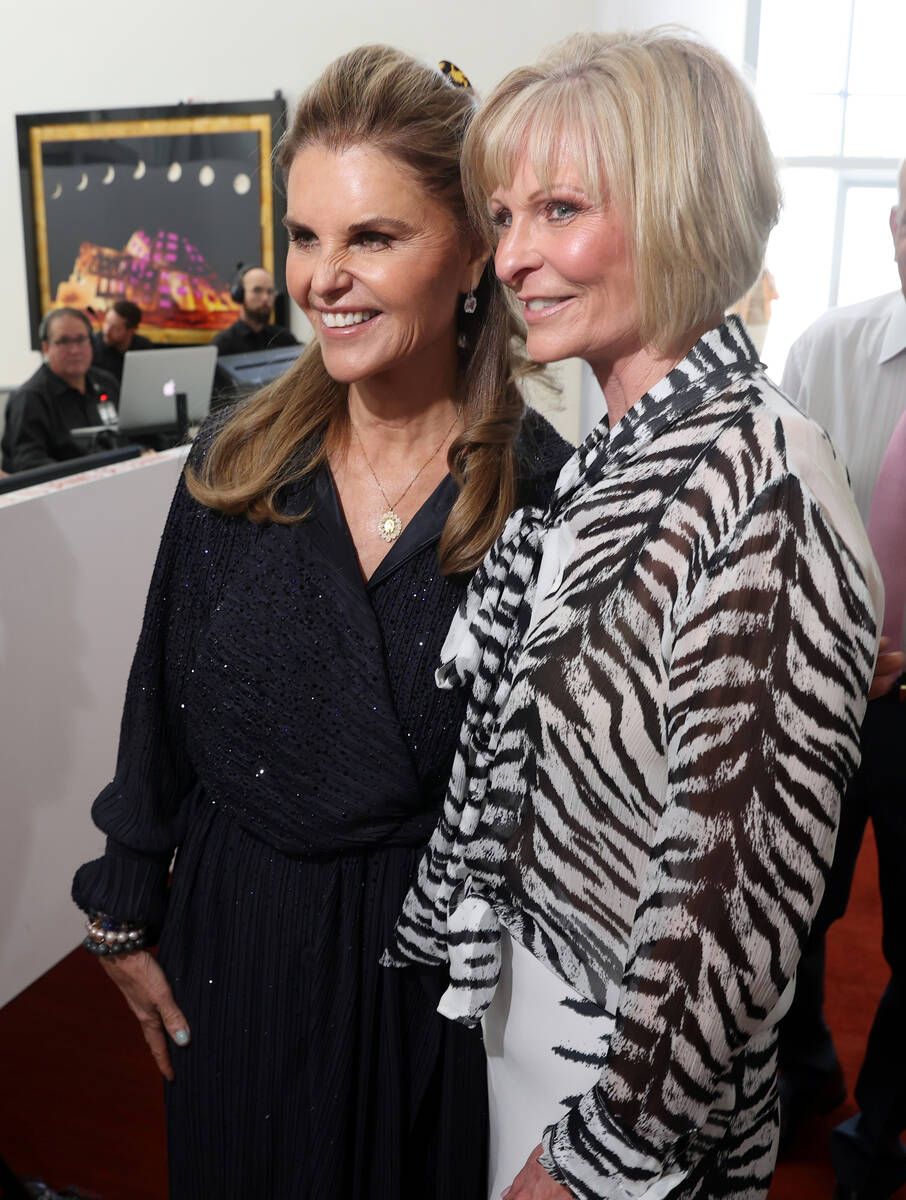 Maria Shriver, left, poses with Kim Laub of Las Vegas during a Mother's Day luncheon at Clevela ...