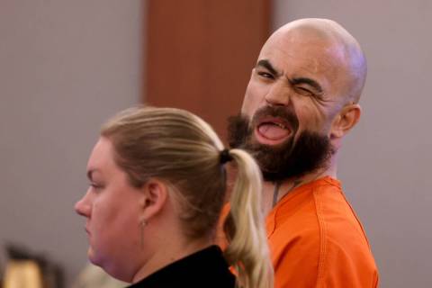 Shawn Eisenman reacts to a photographer during an appearance in court at the Regional Justice C ...