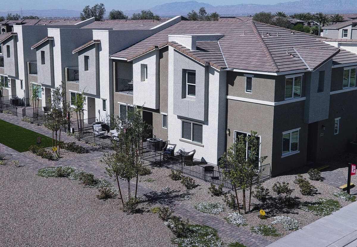 An artist’s rendering of a new 1,600-home community called Independence is displayed dur ...