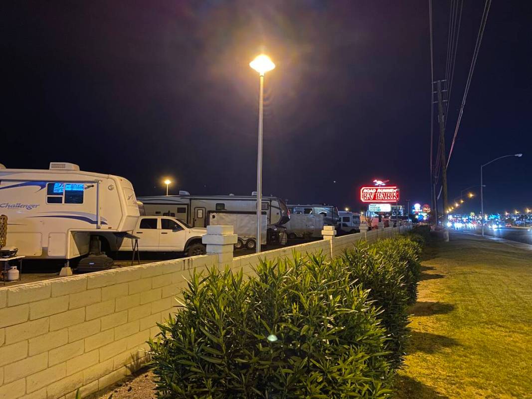 Police say a man in his 60s was stabbed to death at an RV park in the 4700 block of Boulder Hig ...