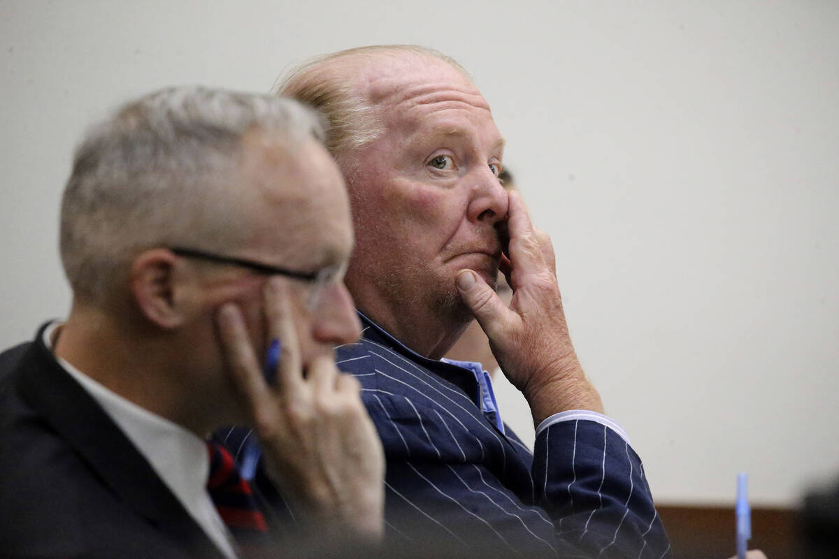 Celebrity chef Mario Batali listens during testimony at Boston Municipal Court on the second da ...