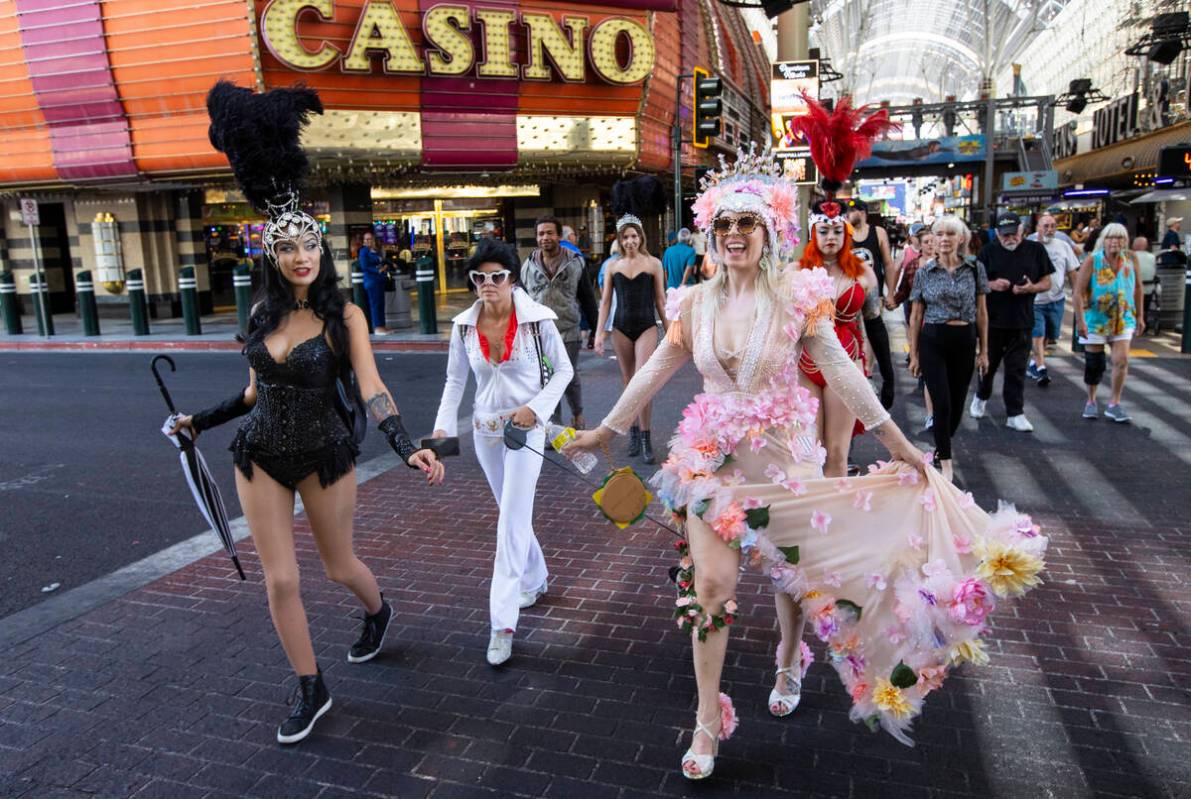 Kiki Maroon, from left, Lindsey Pace, and Ily Royale w/ Cheese participate in the Las Vegas Sho ...