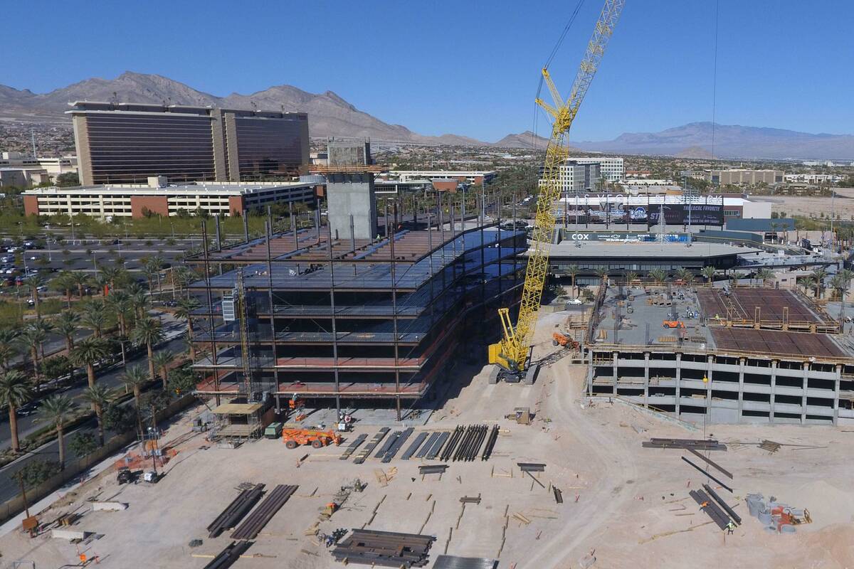 A new office building under construction next to Las Vegas Ballpark at 1700 S. Pavilion Center ...