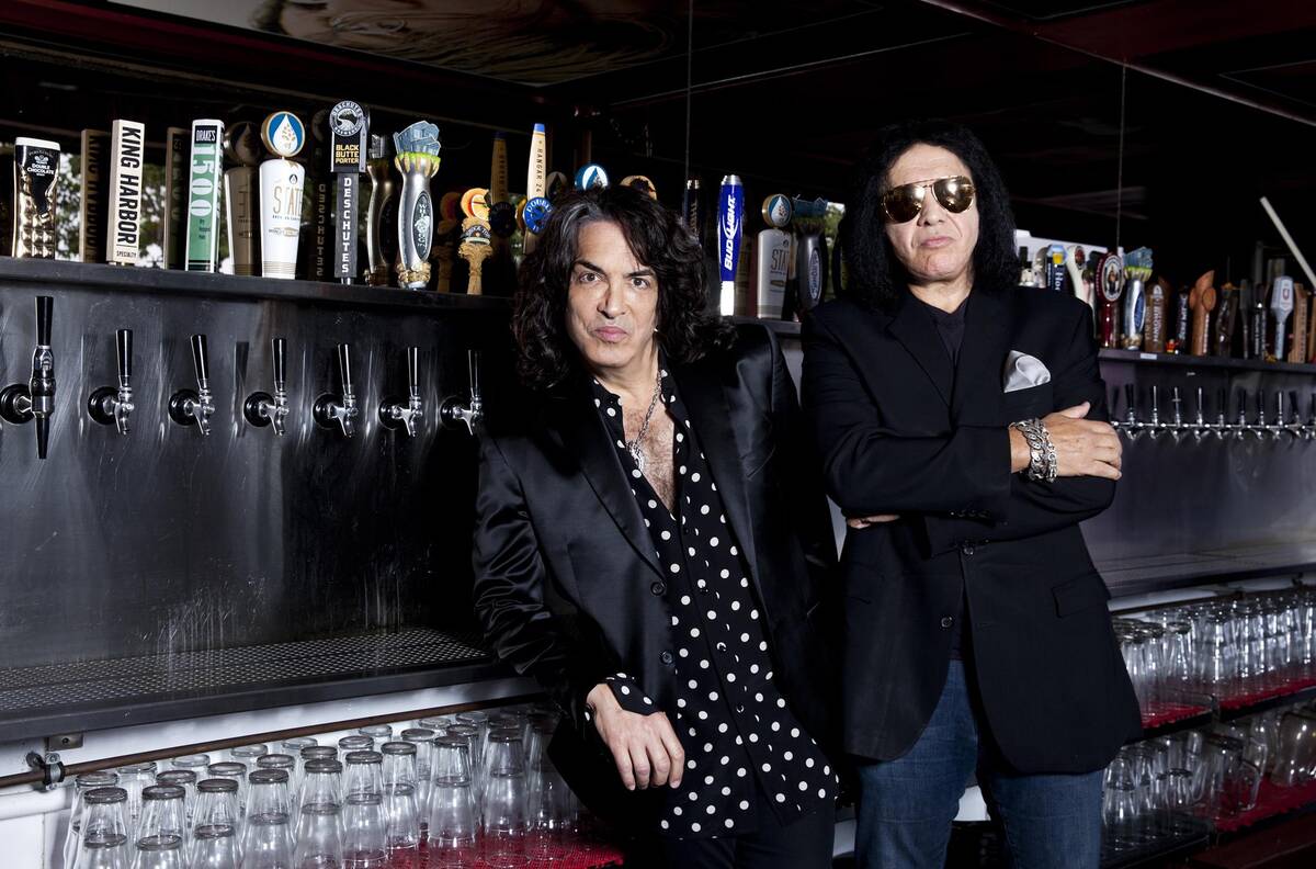 Paul Stanley, left, and Gene Simmons, of the legendary band Kiss, are scheduled to open a Las V ...