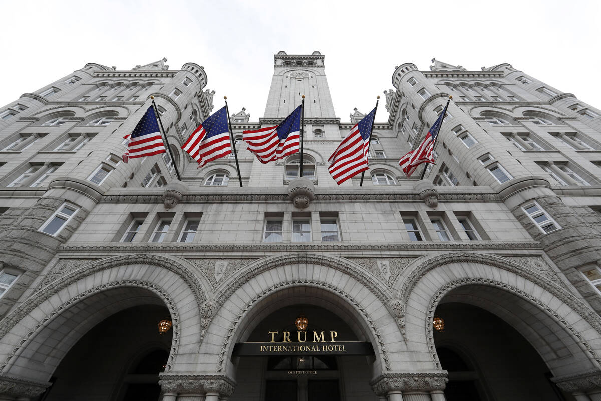 This Dec. 21, 2016, file photo shows the Trump International Hotel at 1100 Pennsylvania Avenue ...