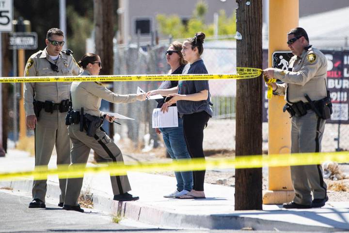 Las Vegas police is investigating a shooting near the intersection of Maryland Parkway and Ogde ...