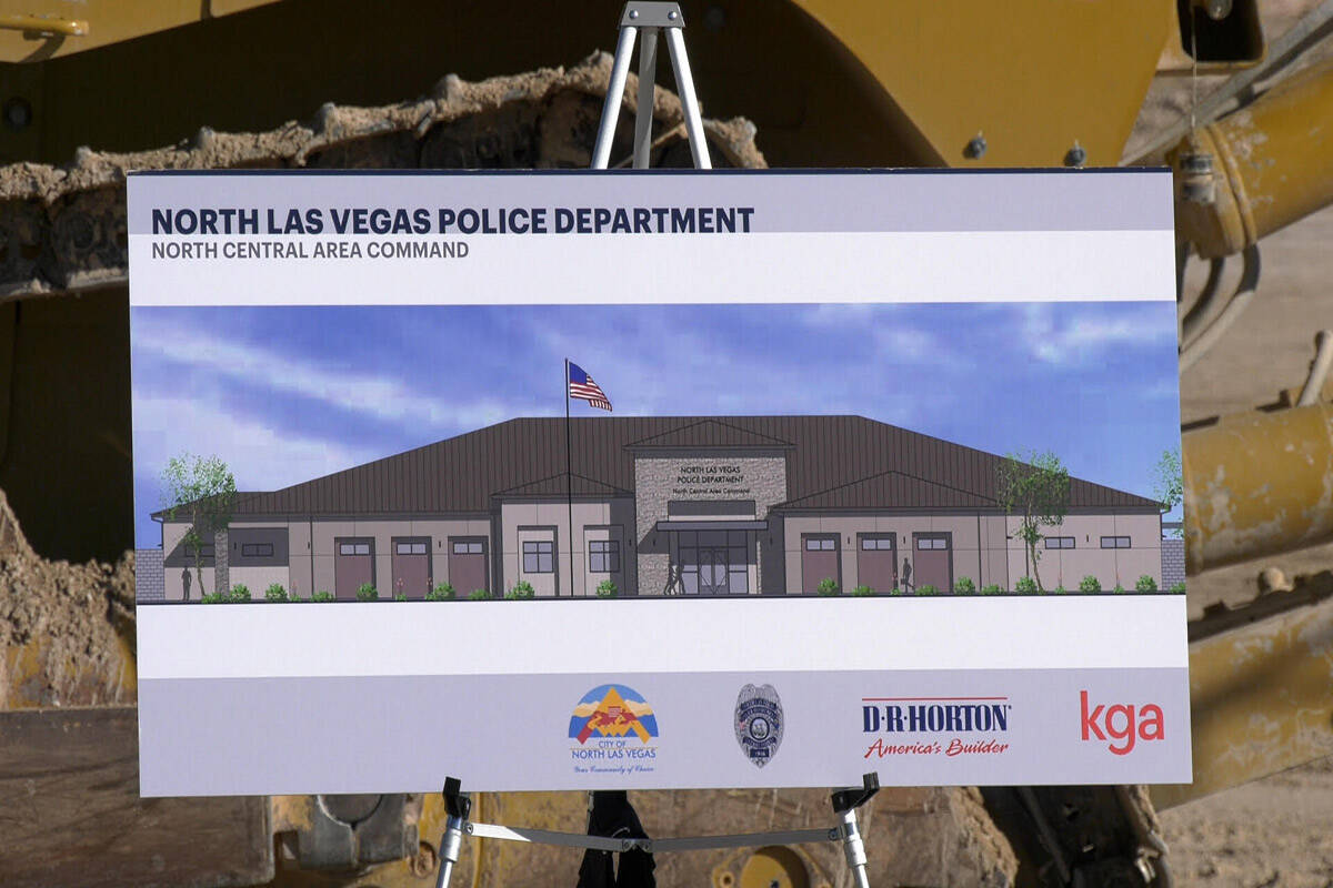 An artist's rendering of a future 25,606-square-foot police station in North Las Vegas. (Justin ...