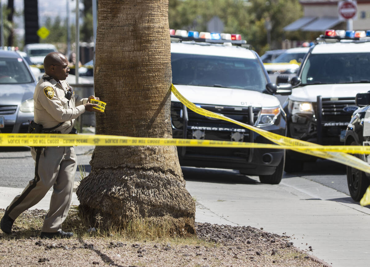 Las Vegas police is investigating a shooting near the intersection of Maryland Parkway and Ogde ...