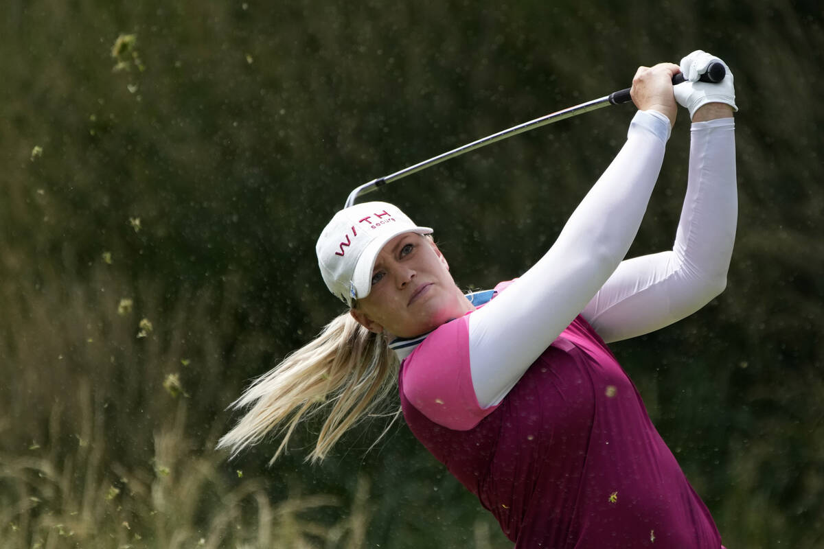 Matilda Castren hits off the eighth tee during the third day of round-robin play in the LPGA Ba ...