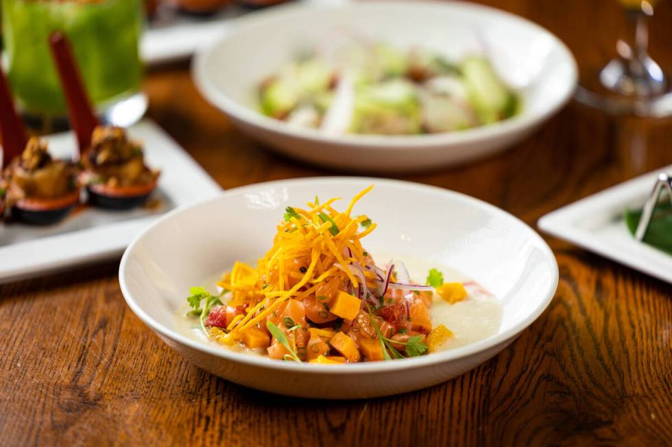 Peruvian salmon ceviche is among six new dishes for summer 2022 at Beauty & Essex in The Co ...