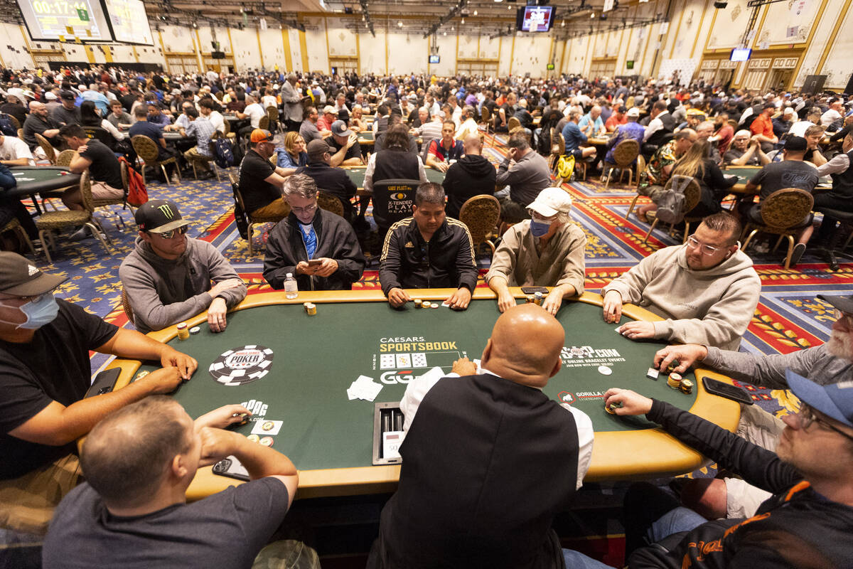 People participate during the World Series of Poker "Housewarming" event at Paris Las ...