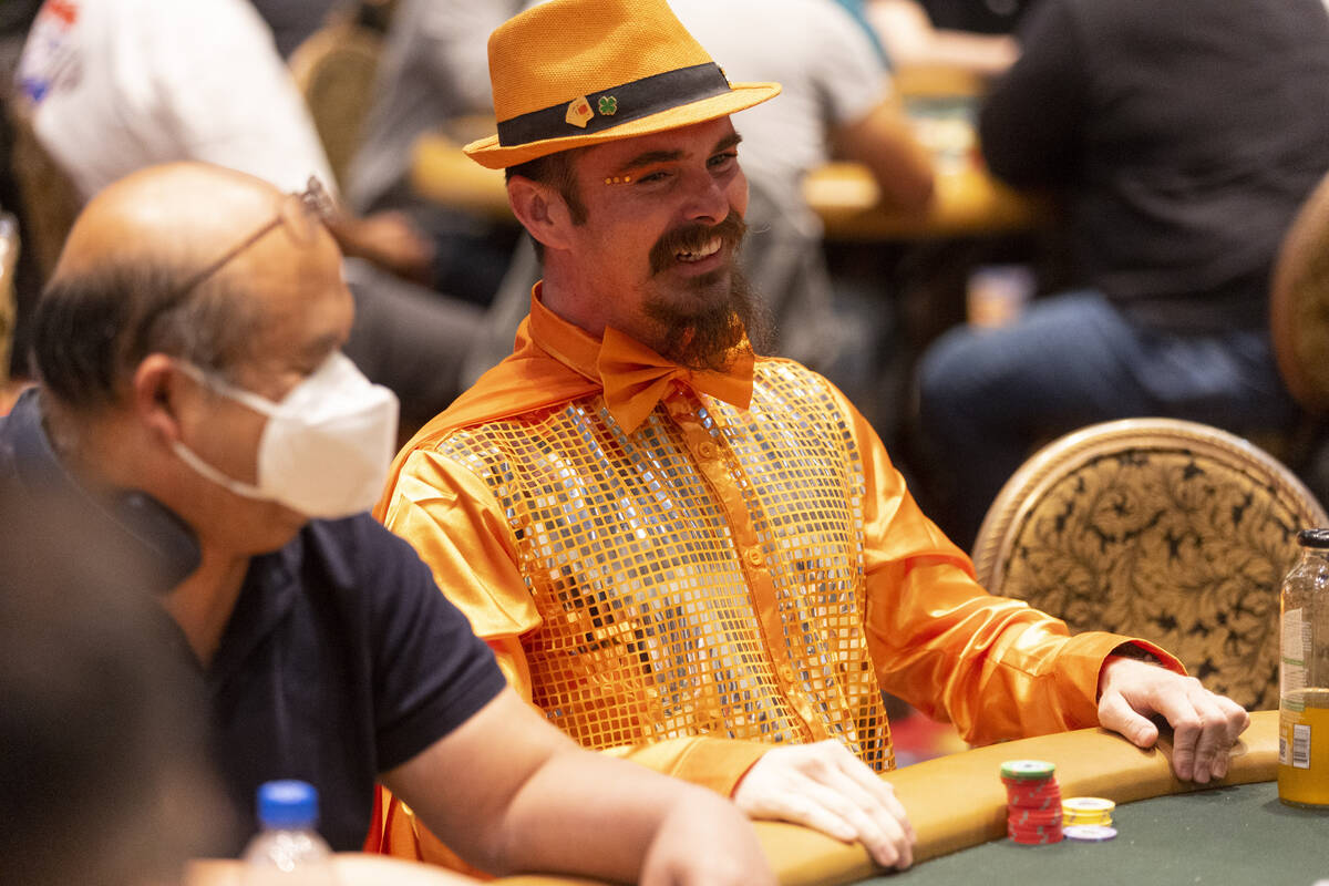 Travis Colella of Las Vegas plays during the World Series of Poker "Housewarming" eve ...