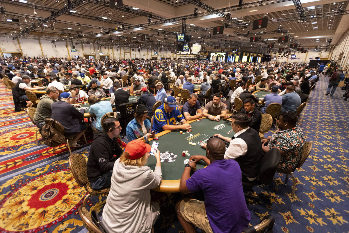 People play during the World Series of Poker "Housewarming" event at Paris Las Vegas ...