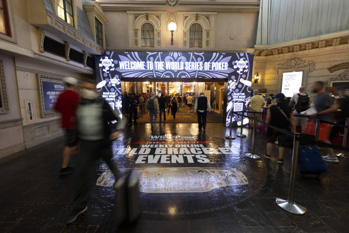 People attend the World Series of Poker "Housewarming" event at Paris Las Vegas hotel ...