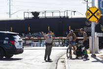 Las Vegas police is investigating after a person was killed after being struck by a train near ...